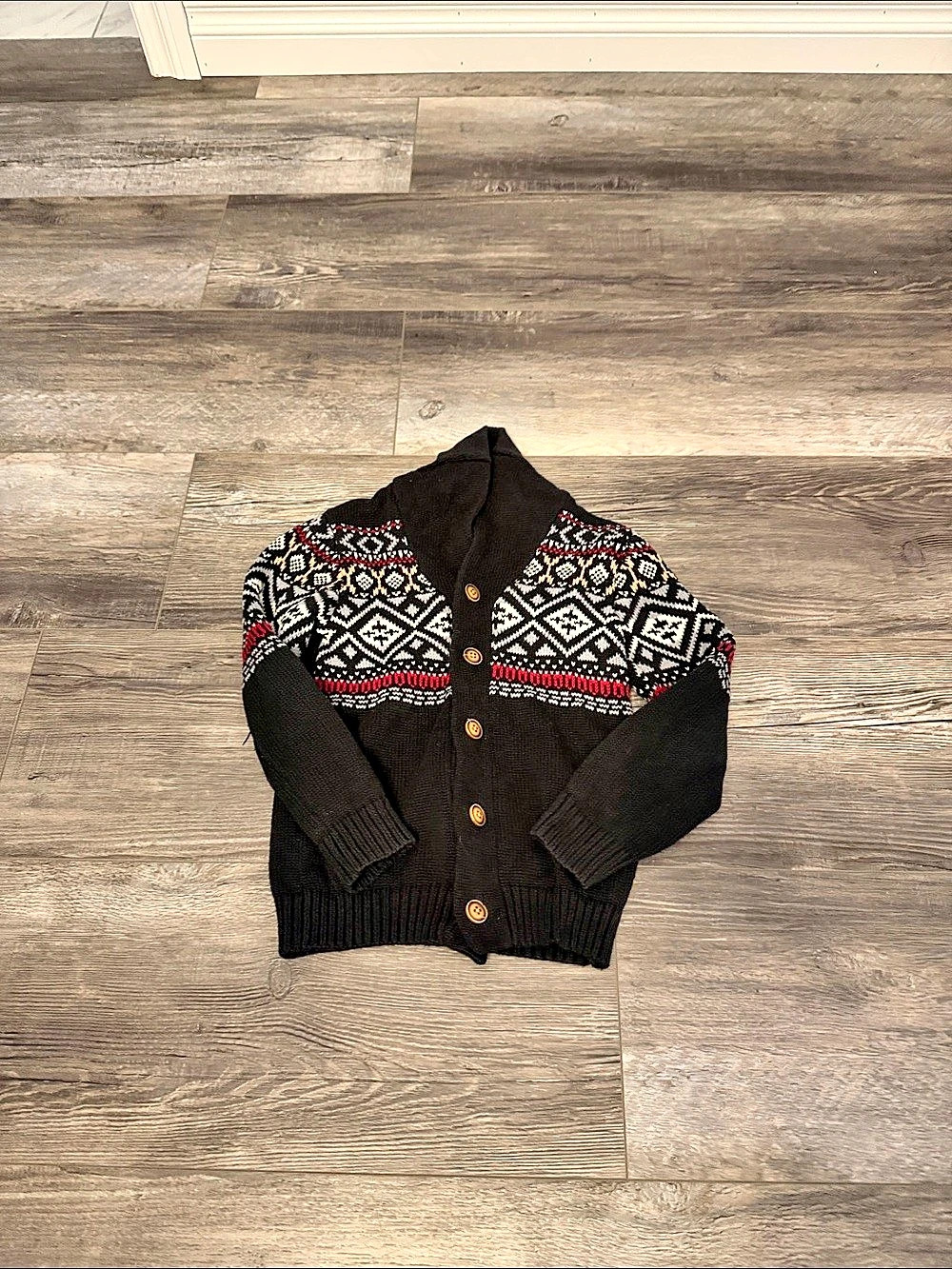 Gymboree Girls Geometric Cotton Cardigan Size Small Like New